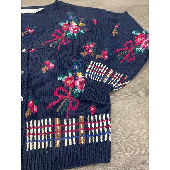 Vintage Women’s Floral Cardigan CottageCore J. Christopher - Picture 2 of 7